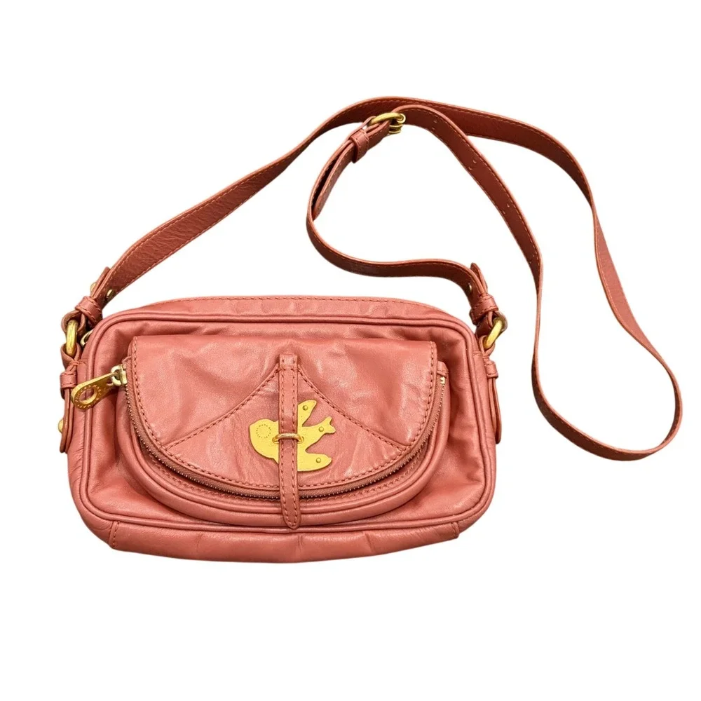 Marc by Marc Jacobs Petal to the Metal Ava Crossbody Bag Women Pink Leather Bird